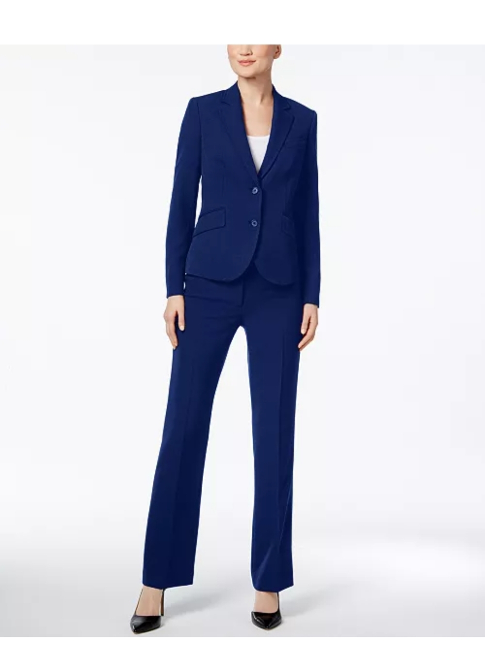 Anne Klein Executive Collection Women's Navy Tailored 3-piece Suit